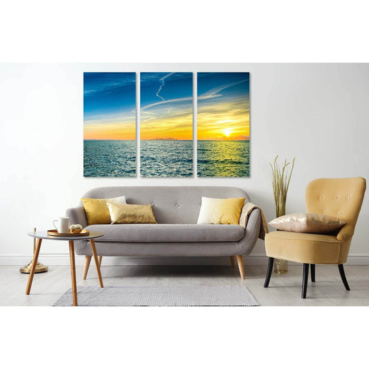 Sea channel at sunrise №D1236 Ready to Hang Canvas Print - Zellart Canvas Prints 0new, ALL_Products, Sunrise & sunset wall art