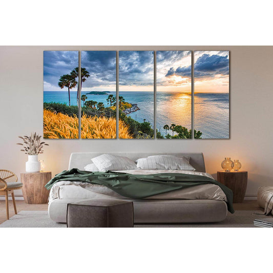 Sea Dawn On The Hill №SL138 Ready to Hang Canvas Print - Zellart Canvas Prints 0new, ALL_Products, Beach Ocean & Waves