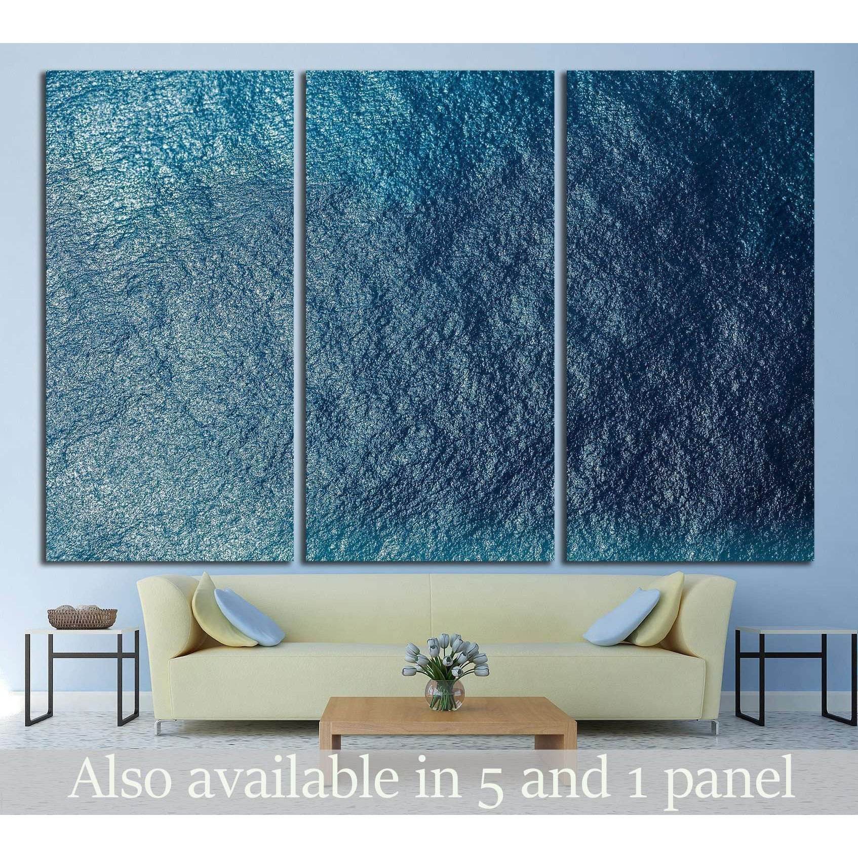 Sea surface aerial view №1401 Ready to Hang Canvas Print - Zellart Canvas Prints ALL_Products, s-1401