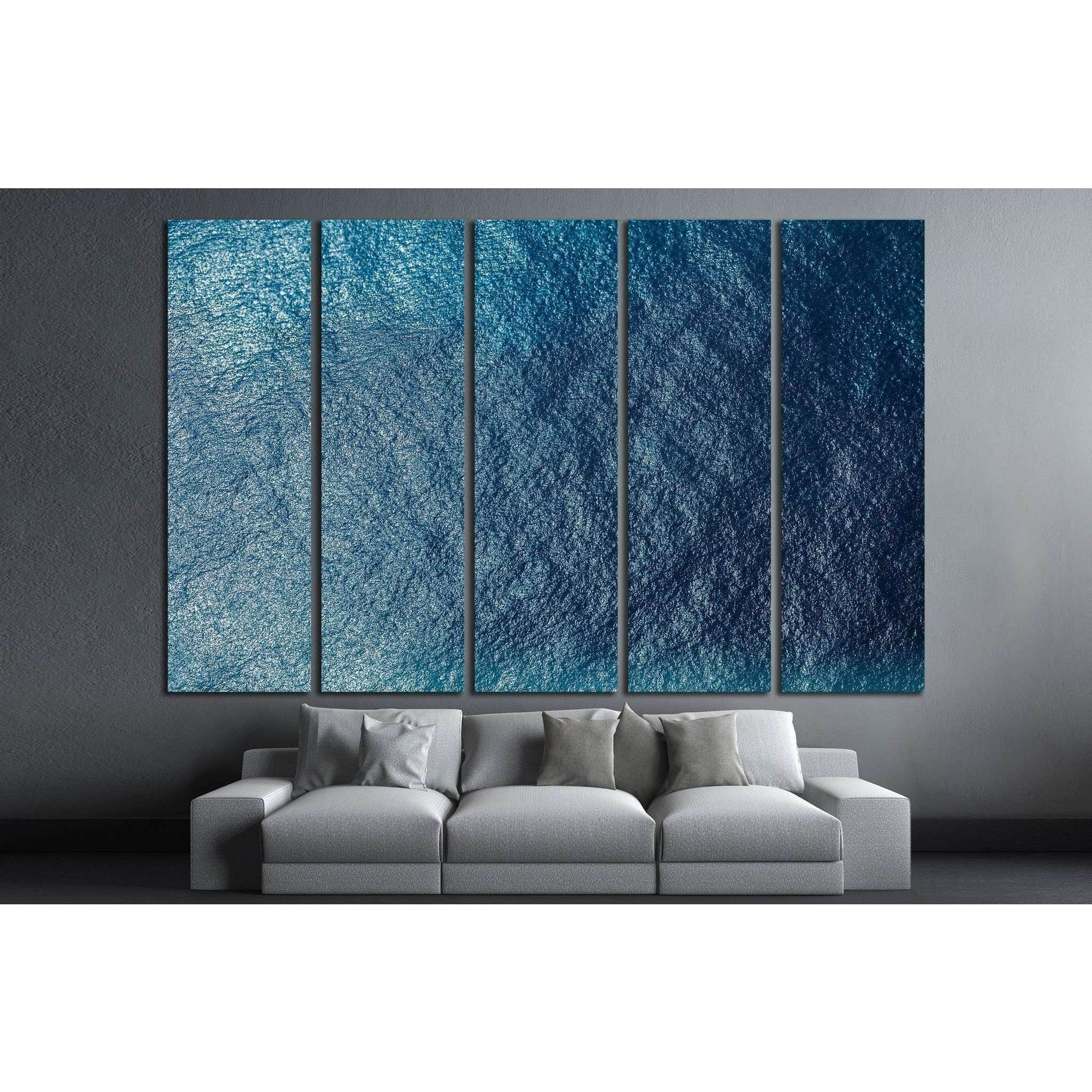 Sea surface aerial view №1401 Ready to Hang Canvas Print