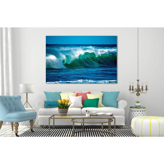 Sea Wave Movement №SL87 Ready to Hang Canvas Print - Zellart Canvas Prints 0new, ALL_Products, Beach Ocean & Waves