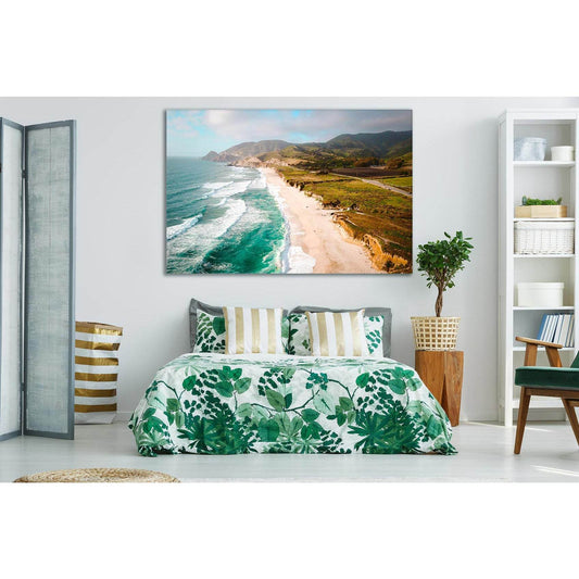 Sea Waves Line On The Beach №SL166 Ready to Hang Canvas Print - Zellart Canvas Prints 0new, ALL_Products, Beach Ocean & Waves