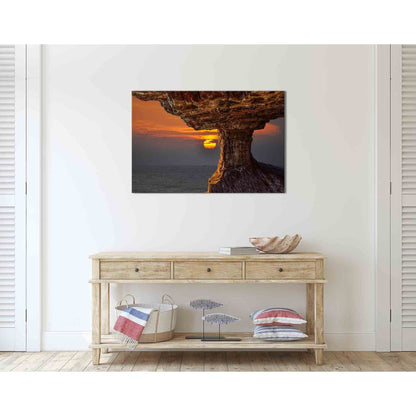 Seascape with rocks №D1216 Ready to Hang Canvas Print - Zellart Canvas Prints 0new, ALL_Products, Sunrise & sunset wall art