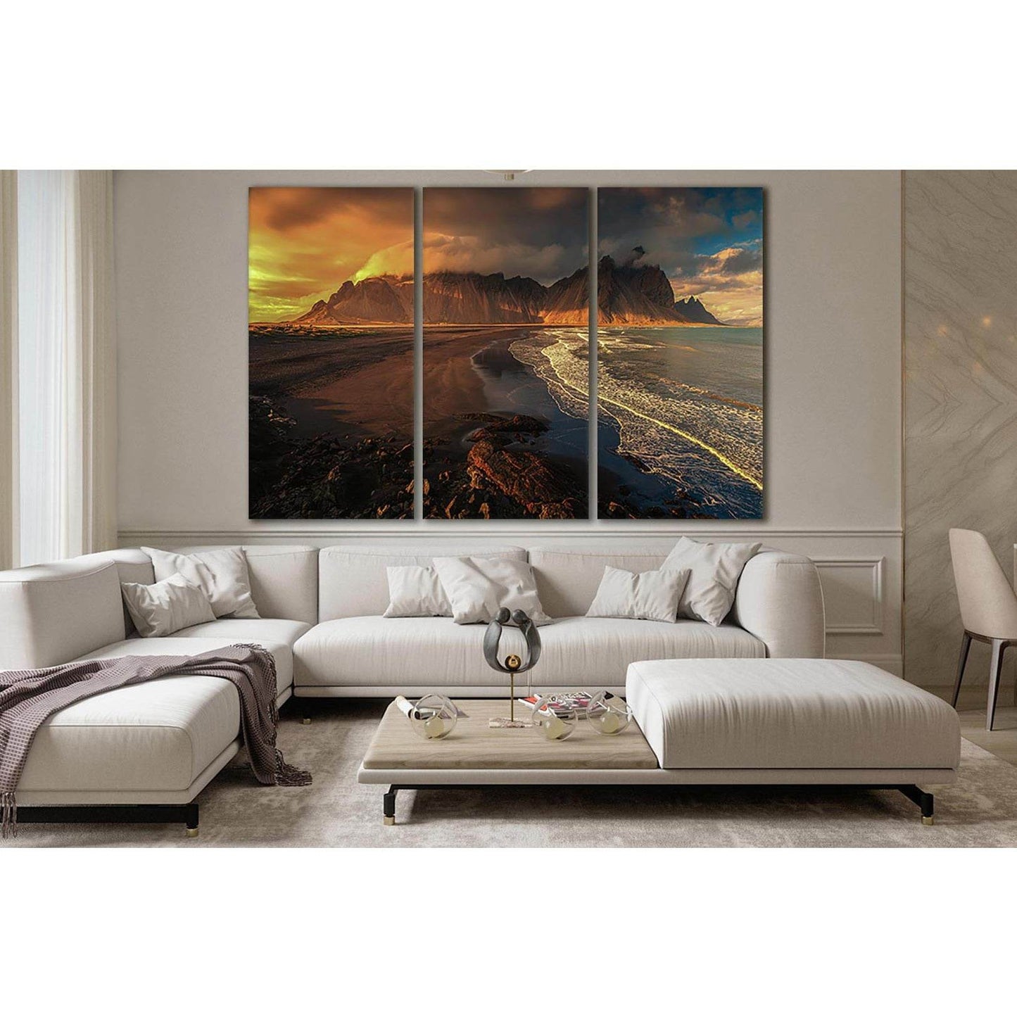 Seashore With Hills №SL159 Ready to Hang Canvas Print - Zellart Canvas Prints 0new, ALL_Products, Beach Ocean & Waves