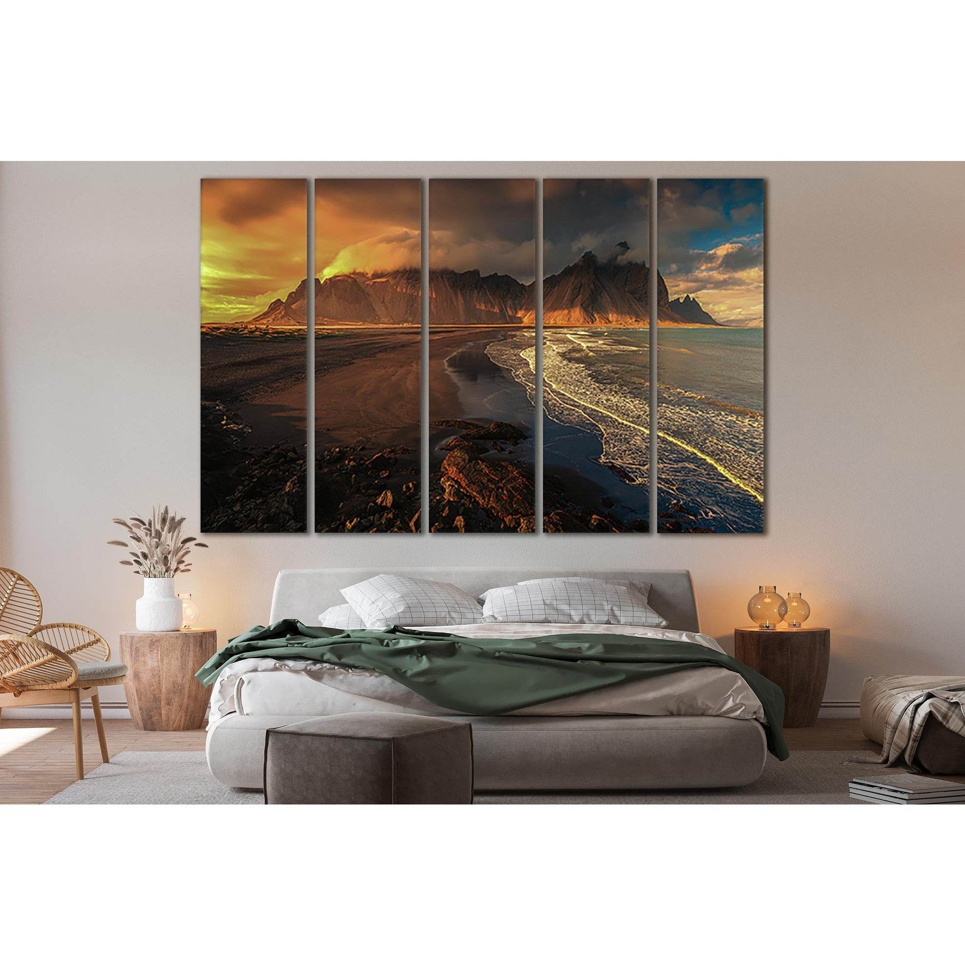 Seashore With Hills №SL159 Ready to Hang Canvas Print - Zellart Canvas Prints 0new, ALL_Products, Beach Ocean & Waves