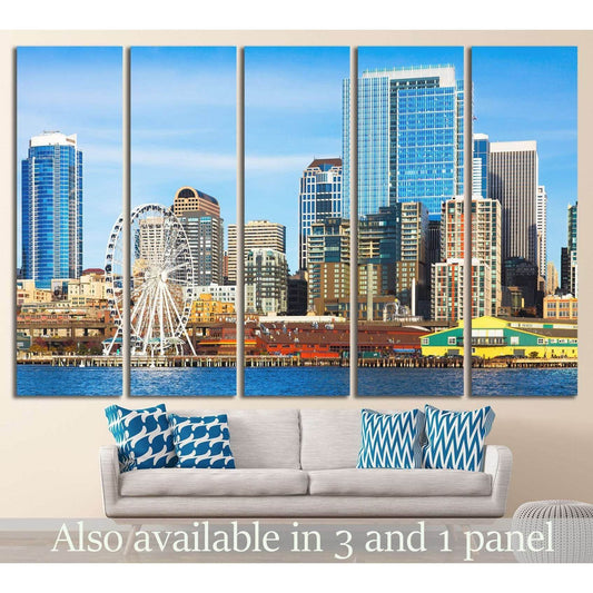 Seattle skyline №1125 Ready to Hang Canvas Print - Zellart Canvas Prints ALL_Products, s-1125