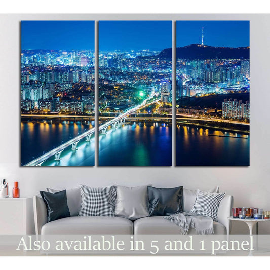 Seoul city at night №579 Ready to Hang Canvas PrintCanvas art arrives ready to hang, with hanging accessories included and no additional framing required. Every canvas print is hand-crafted, made on-demand at our workshop and expertly stretched around 100