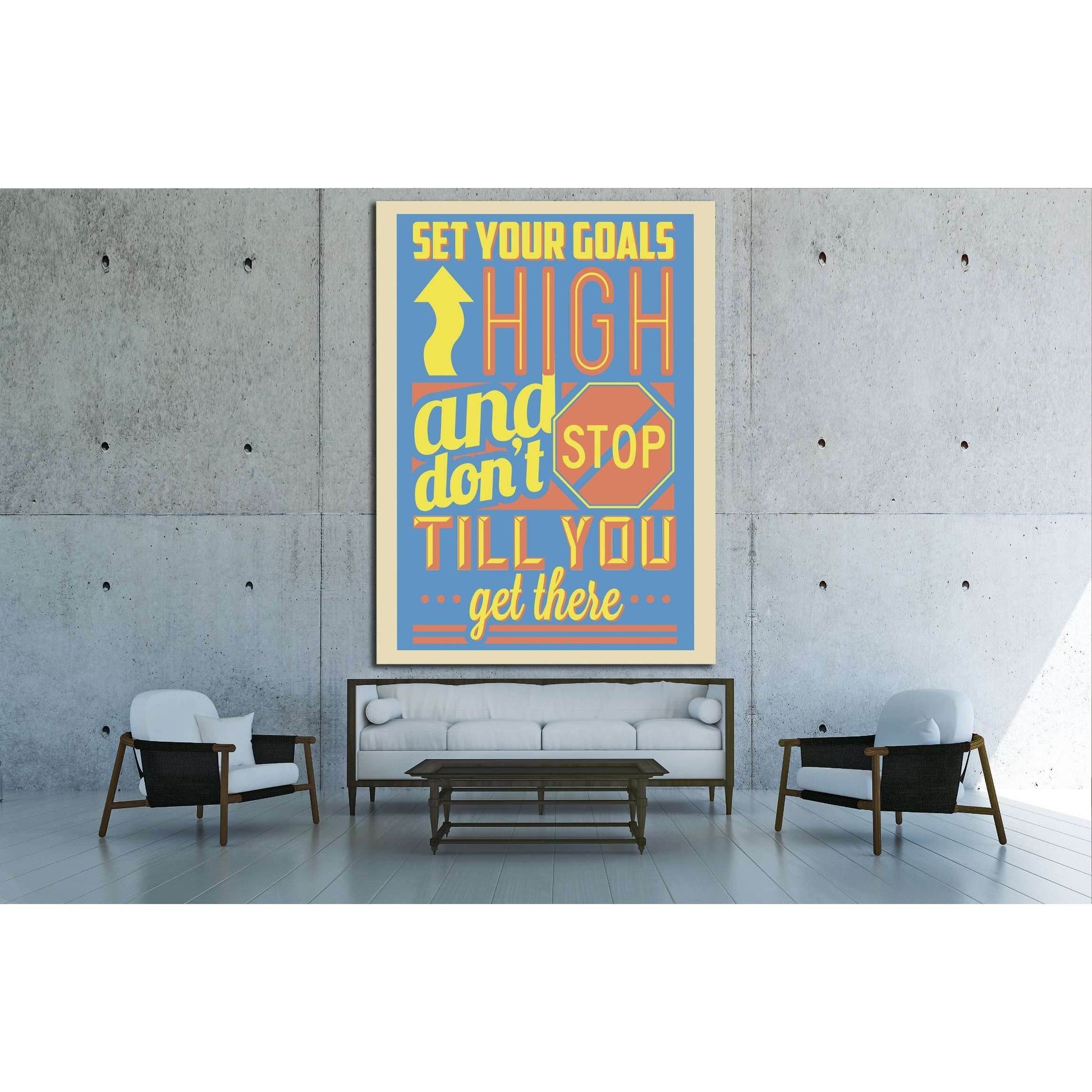 set your coals №4538 Ready to Hang Canvas Print - Zellart Canvas Prints ALL_Products, s-4538