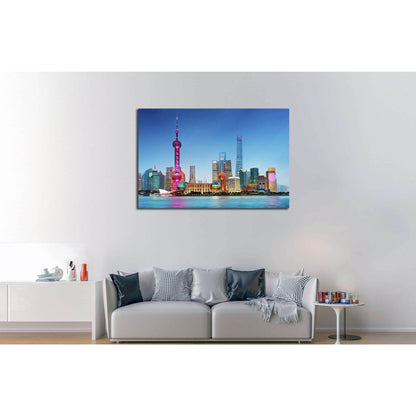 Shangahi skyline, China №581 Ready to Hang Canvas Print - Zellart Canvas Prints ALL_Products, s-581