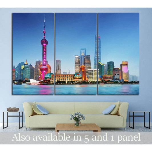 Shangahi skyline, China №581 Ready to Hang Canvas Print - Zellart Canvas Prints ALL_Products, s-581