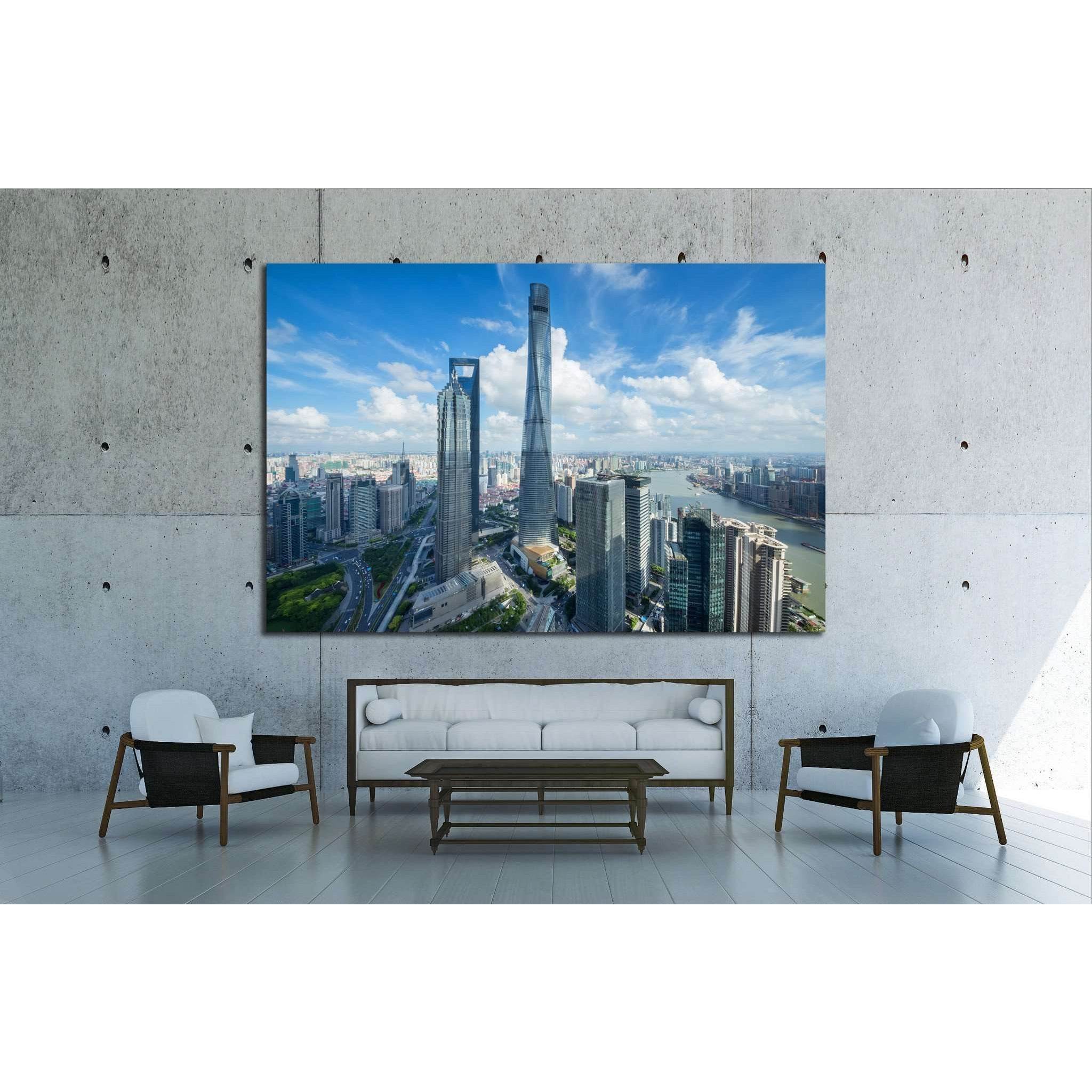 SHANGHAI, Jin Mao Tower, Shanghai tower №1549 Ready to Hang Canvas Print