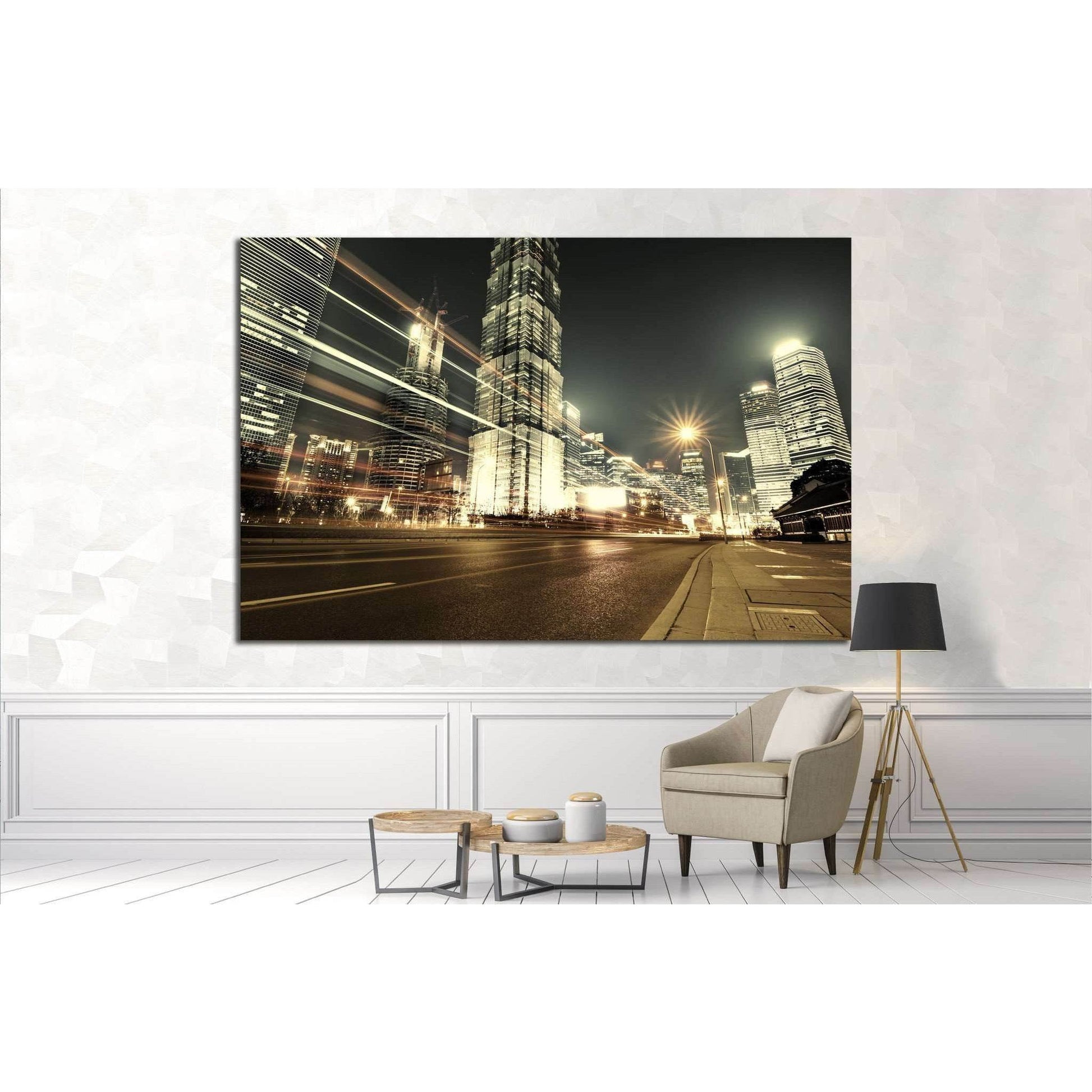 Shanghai Lujiazui Finance and Trade Zone №1527 Ready to Hang Canvas Print - Zellart Canvas Prints ALL_Products, s-1527