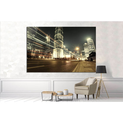 Shanghai Lujiazui Finance and Trade Zone №1527 Ready to Hang Canvas Print - Zellart Canvas Prints ALL_Products, s-1527