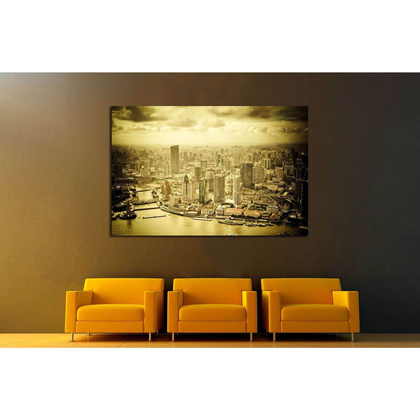 shanghai lujiazui financial center №591 Ready to Hang Canvas Print - Zellart Canvas Prints ALL_Products, s-591