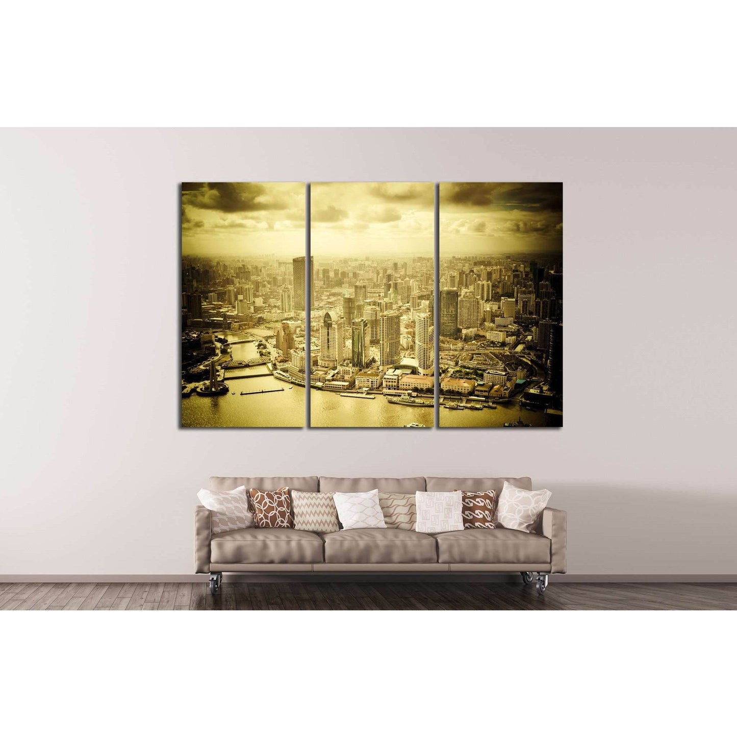 shanghai lujiazui financial center №591 Ready to Hang Canvas Print - Zellart Canvas Prints ALL_Products, s-591