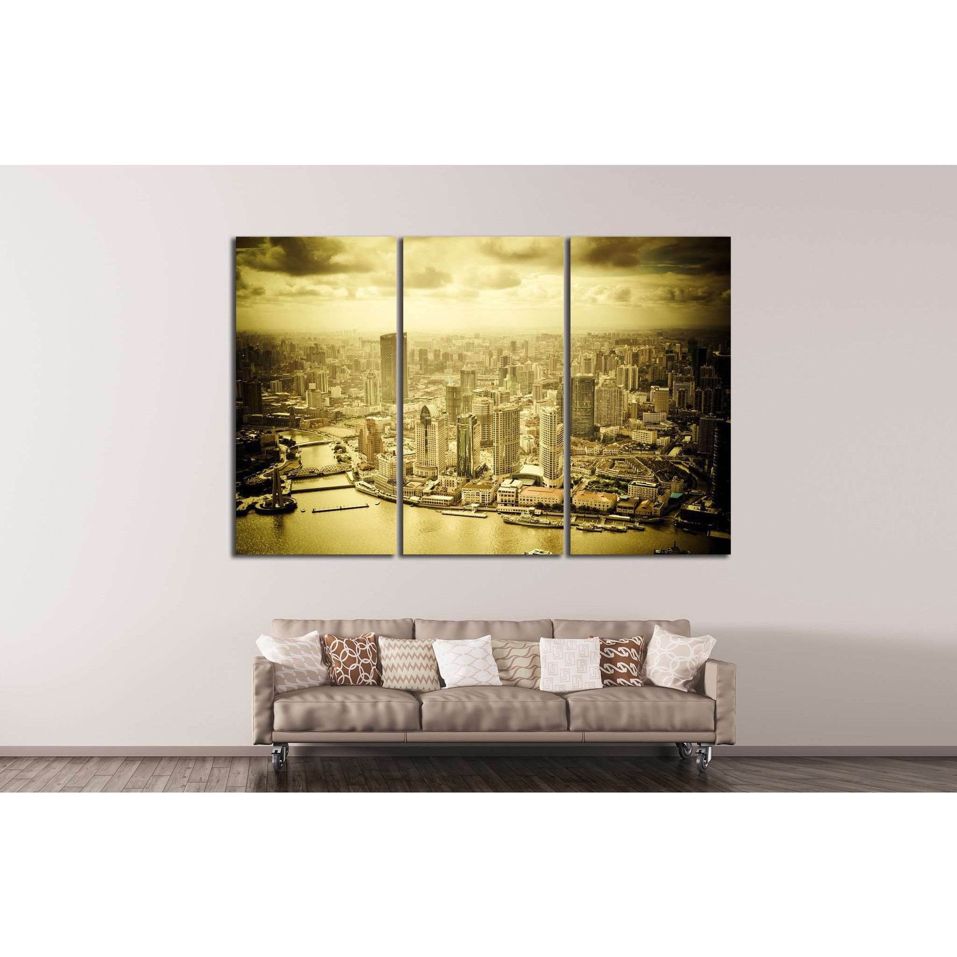 shanghai lujiazui financial center №591 Ready to Hang Canvas Print - Zellart Canvas Prints ALL_Products, s-591