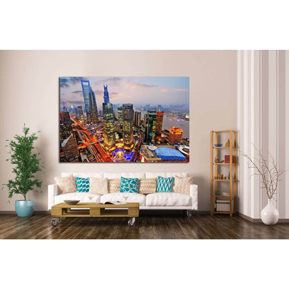 Shanghai lujiazui financial center, huangpu river №1160 Ready to Hang Canvas PrintCanvas art arrives ready to hang, with hanging accessories included and no additional framing required. Every canvas print is hand-crafted, made on-demand at our workshop an