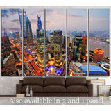 Shanghai lujiazui financial center, huangpu river №1160 Ready to Hang Canvas Print