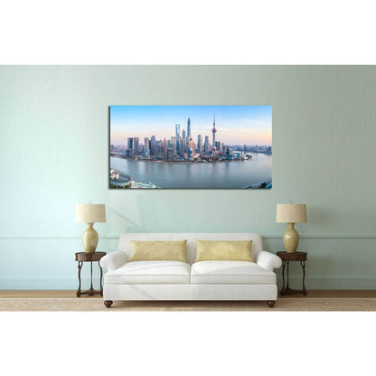 shanghai skyline №582 Ready to Hang Canvas Print - Zellart Canvas Prints ALL_Products, s-582