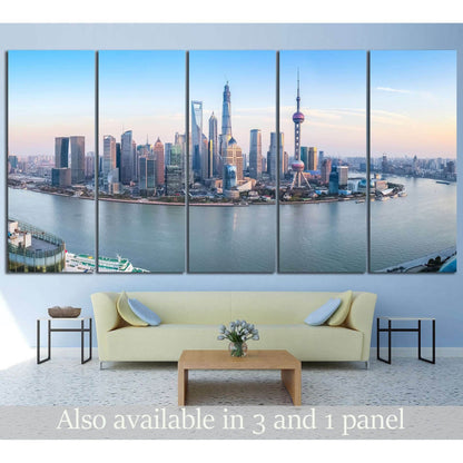 shanghai skyline №582 Ready to Hang Canvas Print - Zellart Canvas Prints ALL_Products, s-582