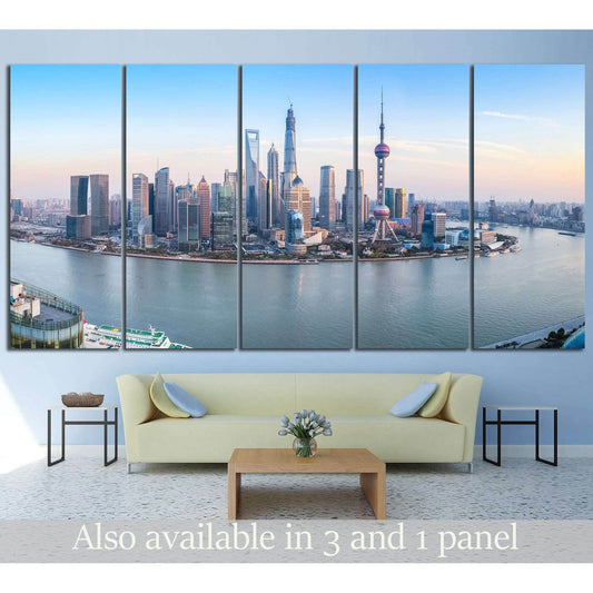 shanghai skyline №582 Ready to Hang Canvas Print - Zellart Canvas Prints ALL_Products, s-582
