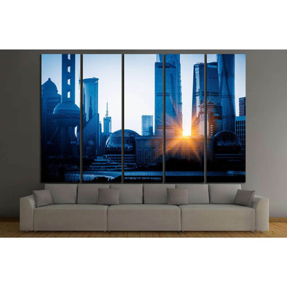 Shanghai skyline in China №1272 Ready to Hang Canvas Print - Zellart Canvas Prints ALL_Products, s-1272