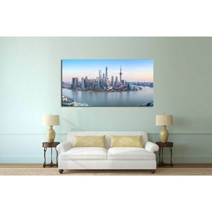 shanghai skyline №582 Ready to Hang Canvas PrintCanvas art arrives ready to hang, with hanging accessories included and no additional framing required. Every canvas print is hand-crafted, made on-demand at our workshop and expertly stretched around 100% N