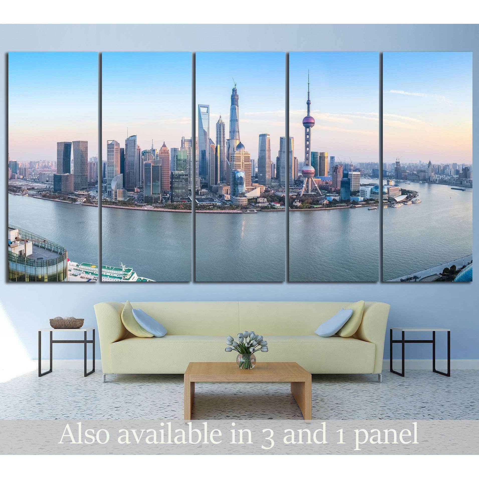 shanghai skyline №582 Ready to Hang Canvas PrintCanvas art arrives ready to hang, with hanging accessories included and no additional framing required. Every canvas print is hand-crafted, made on-demand at our workshop and expertly stretched around 100% N