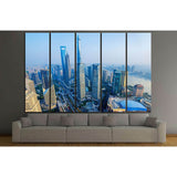 Shanghai Skyline with its newly built iconic skyscrapers №1196 Ready to Hang Canvas Print