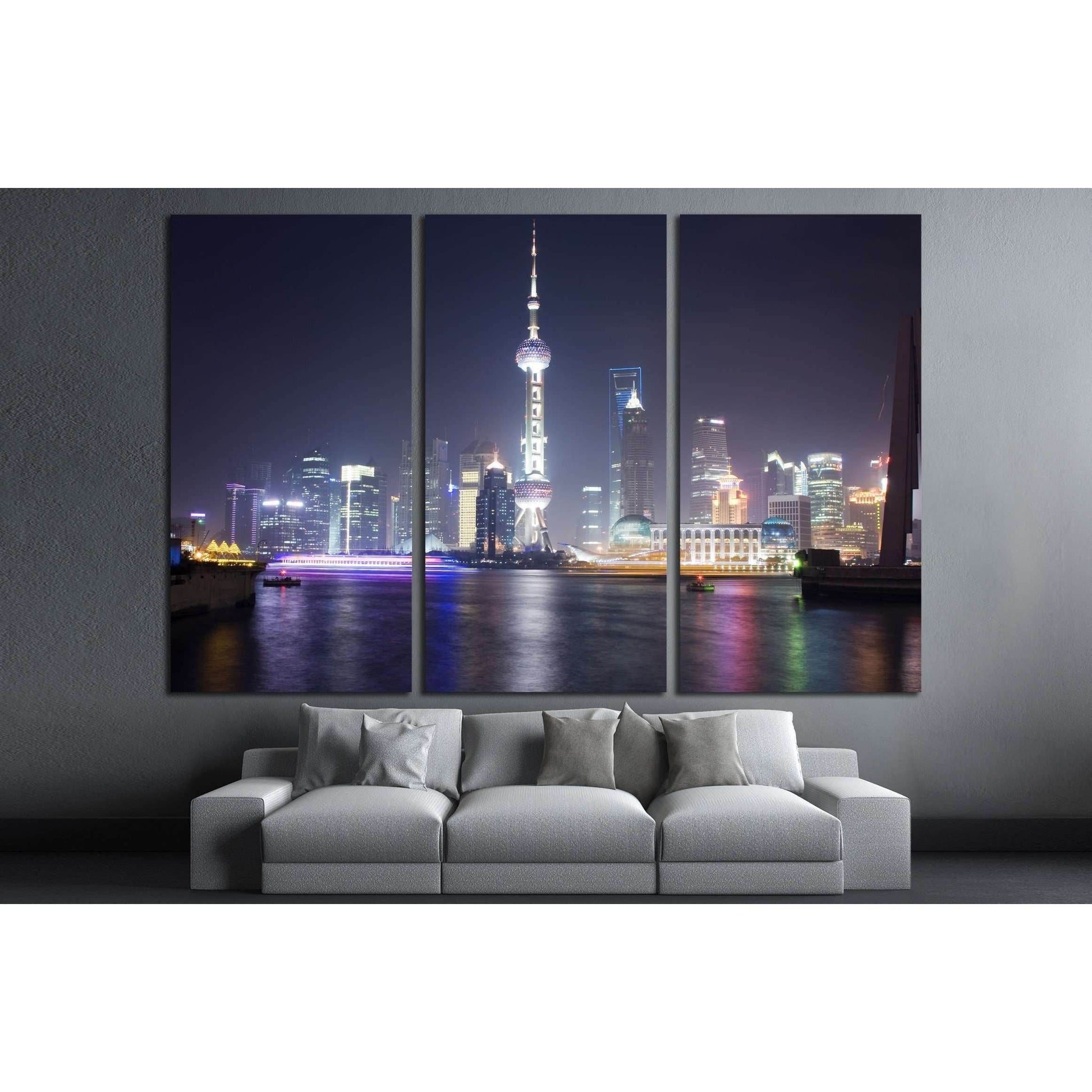 Shanghai skyline with the Pearl Tower, China №2221 Ready to Hang Canvas PrintCanvas art arrives ready to hang, with hanging accessories included and no additional framing required. Every canvas print is hand-crafted, made on-demand at our workshop and exp