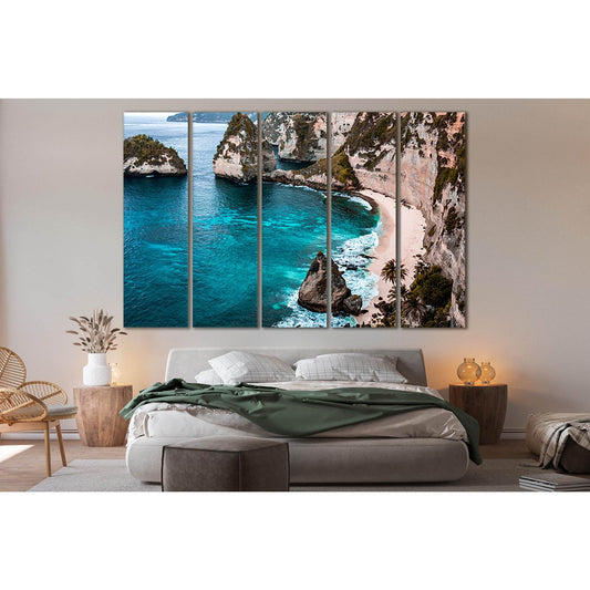Shore Ocean Turquoise Waters №SL193 Ready to Hang Canvas Print - Zellart Canvas Prints 0new, ALL_Products, Beach Ocean & Waves