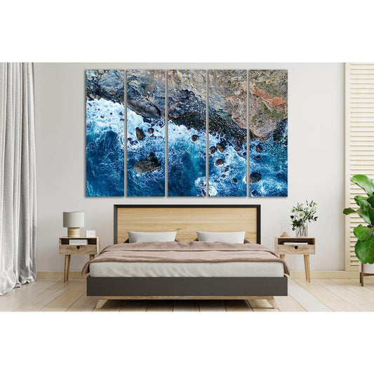Shore Top View №SL134 Ready to Hang Canvas Print - Zellart Canvas Prints 0new, ALL_Products, Beach Ocean & Waves