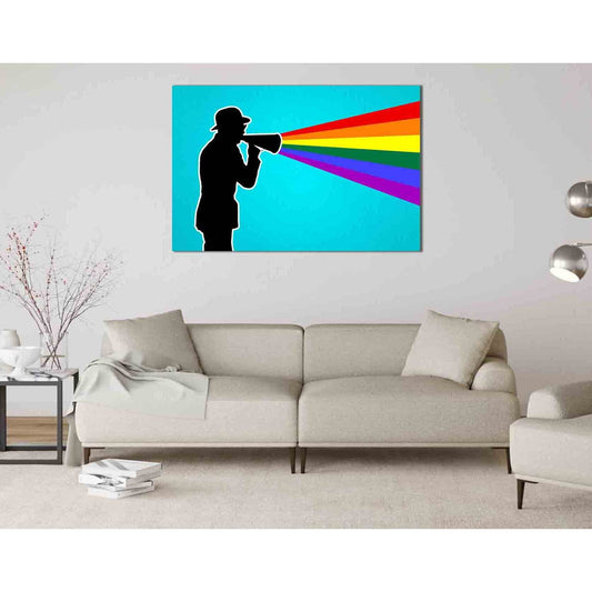 Silhouette of a man №2124 Ready to Hang Canvas Print - Zellart Canvas Prints 2124, ALL_Products