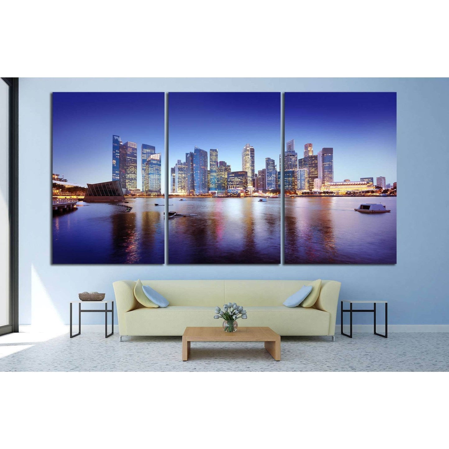 Singapore Cityscape №1147 Ready to Hang Canvas Print - Zellart Canvas Prints ALL_Products, s-1147