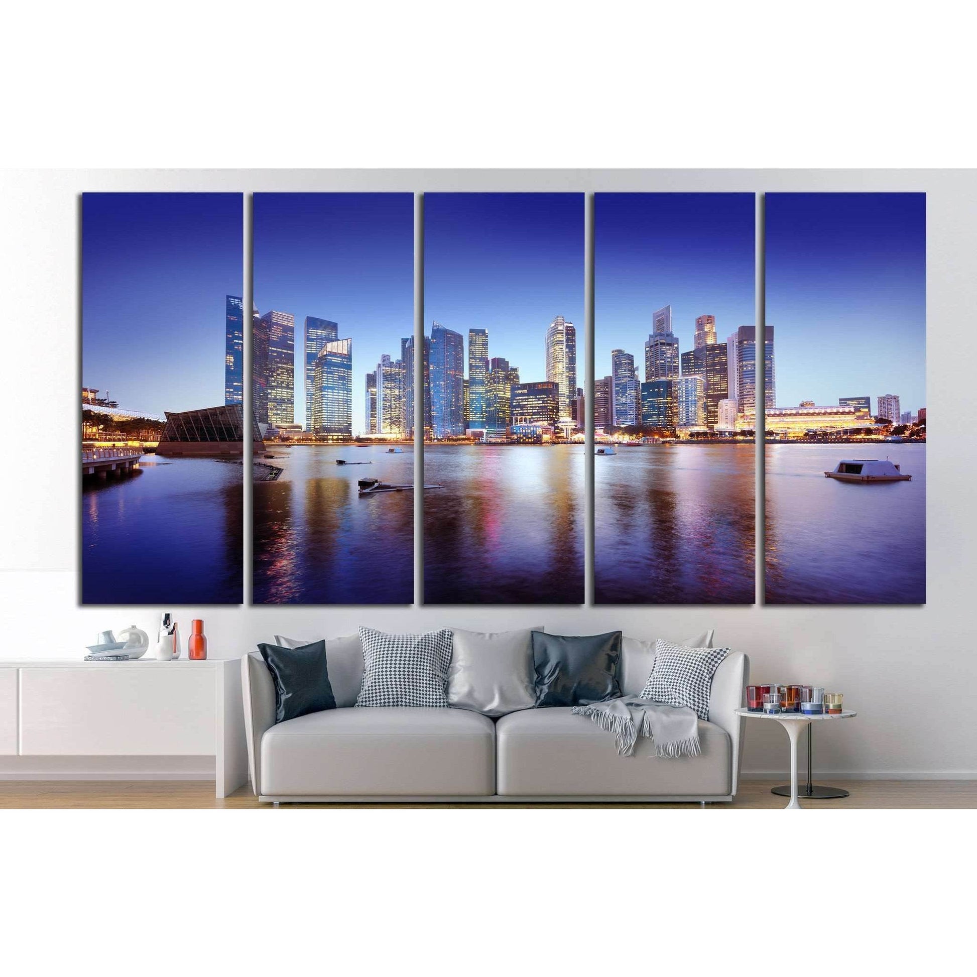 Singapore Cityscape №1147 Ready to Hang Canvas Print - Zellart Canvas Prints ALL_Products, s-1147