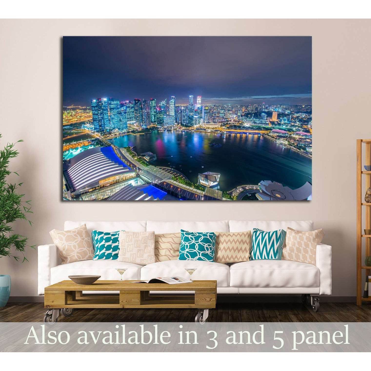 Singapore skyline downtown №1028 Ready to Hang Canvas Print