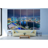 Singapore skyline downtown №1028 Ready to Hang Canvas Print
