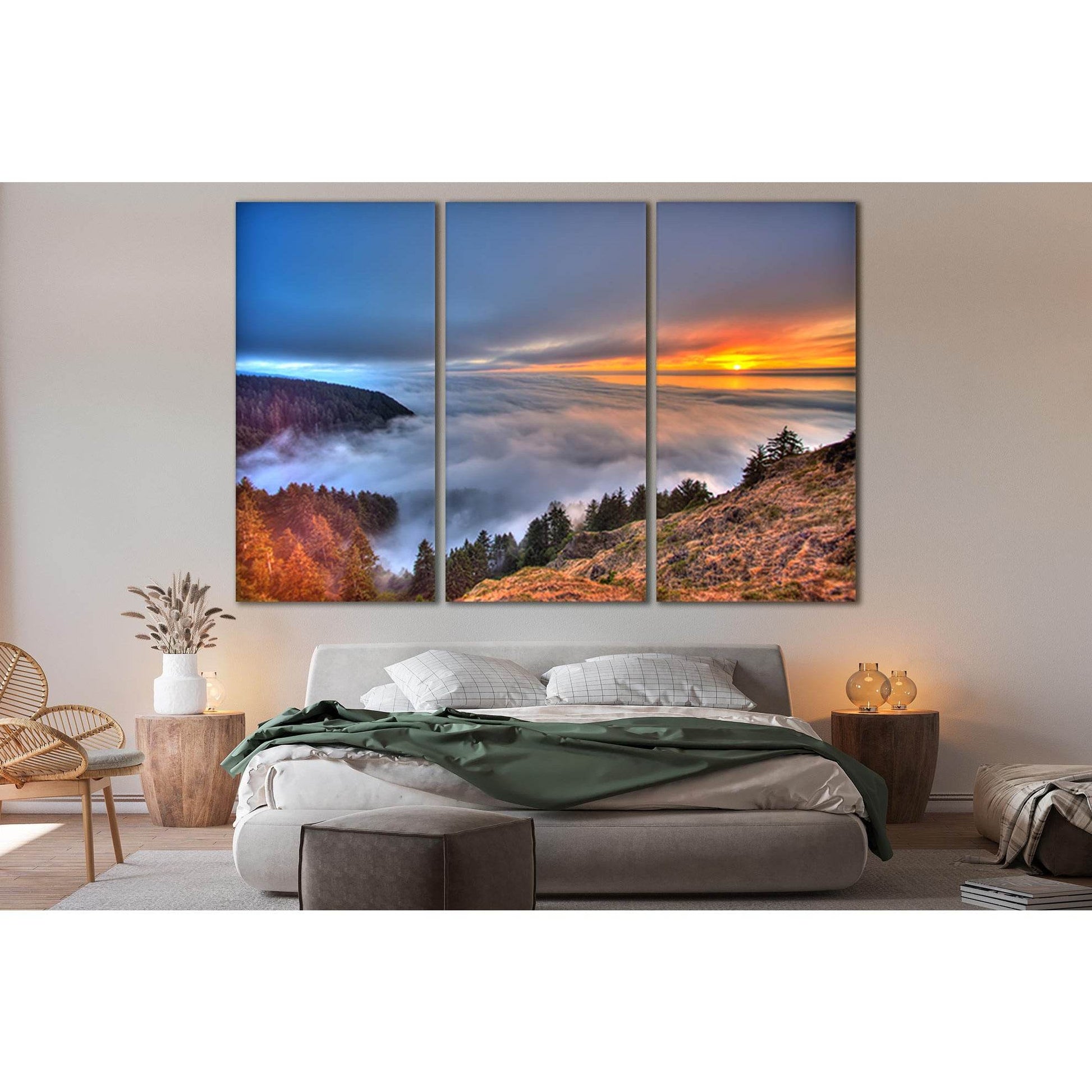 Siuslaw National Forest №SL244 Ready to Hang Canvas Print - Zellart Canvas Prints 0new, ALL_Products, SUNRISE & SUNSET WALL ART