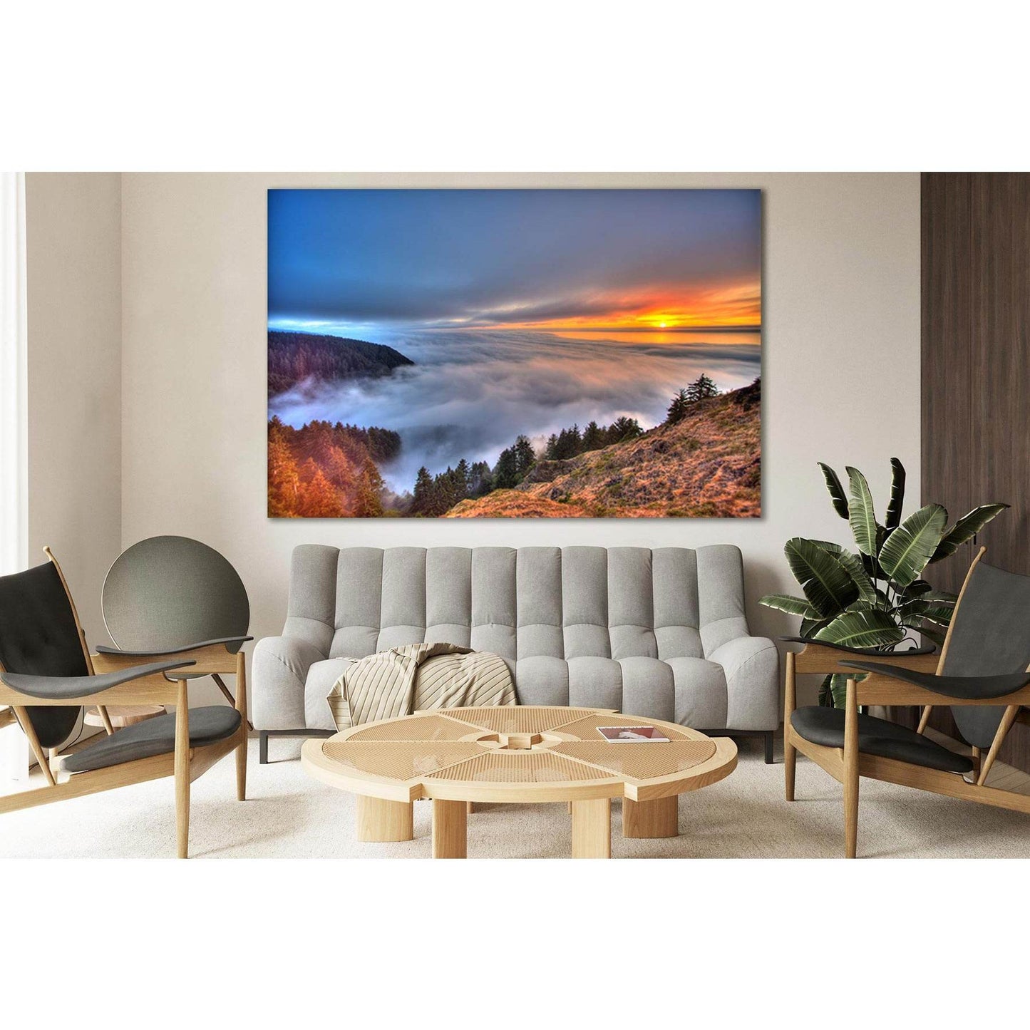 Siuslaw National Forest №SL244 Ready to Hang Canvas Print - Zellart Canvas Prints 0new, ALL_Products, SUNRISE & SUNSET WALL ART