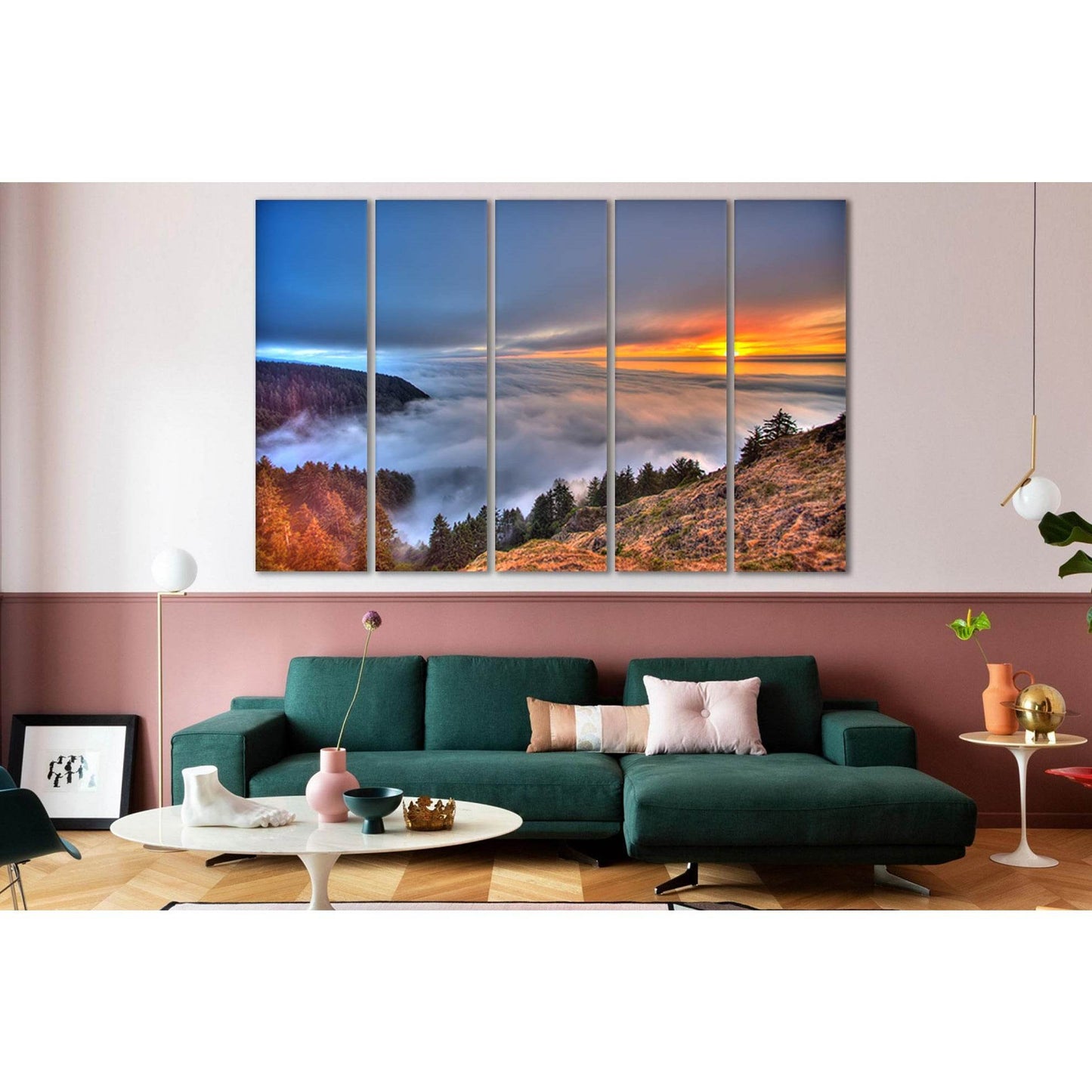 Siuslaw National Forest №SL244 Ready to Hang Canvas Print - Zellart Canvas Prints 0new, ALL_Products, SUNRISE & SUNSET WALL ART