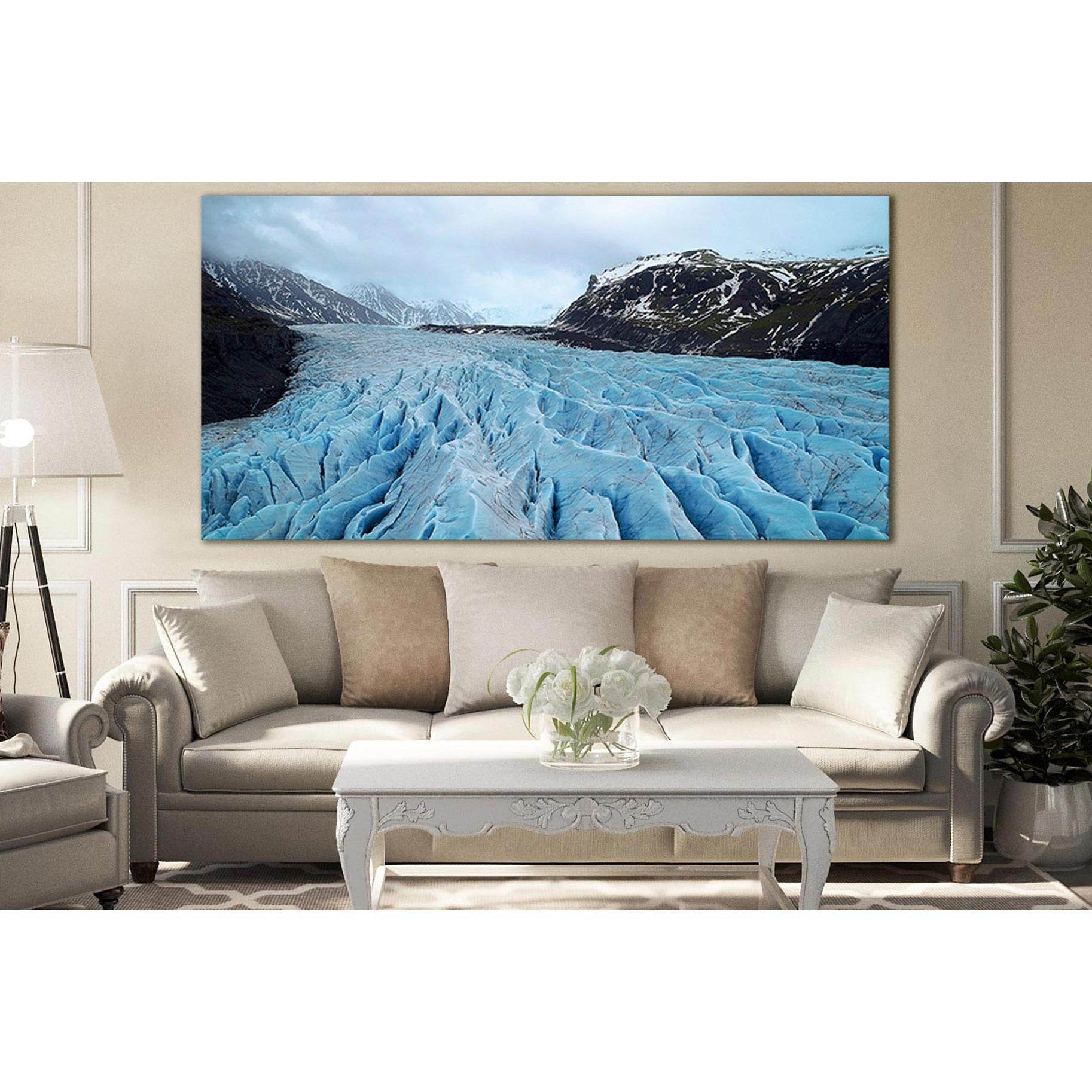Skaftafell Glacier №SL1303 Ready to Hang Canvas Print - Zellart Canvas Prints 0new, ALL_Products, Glacials