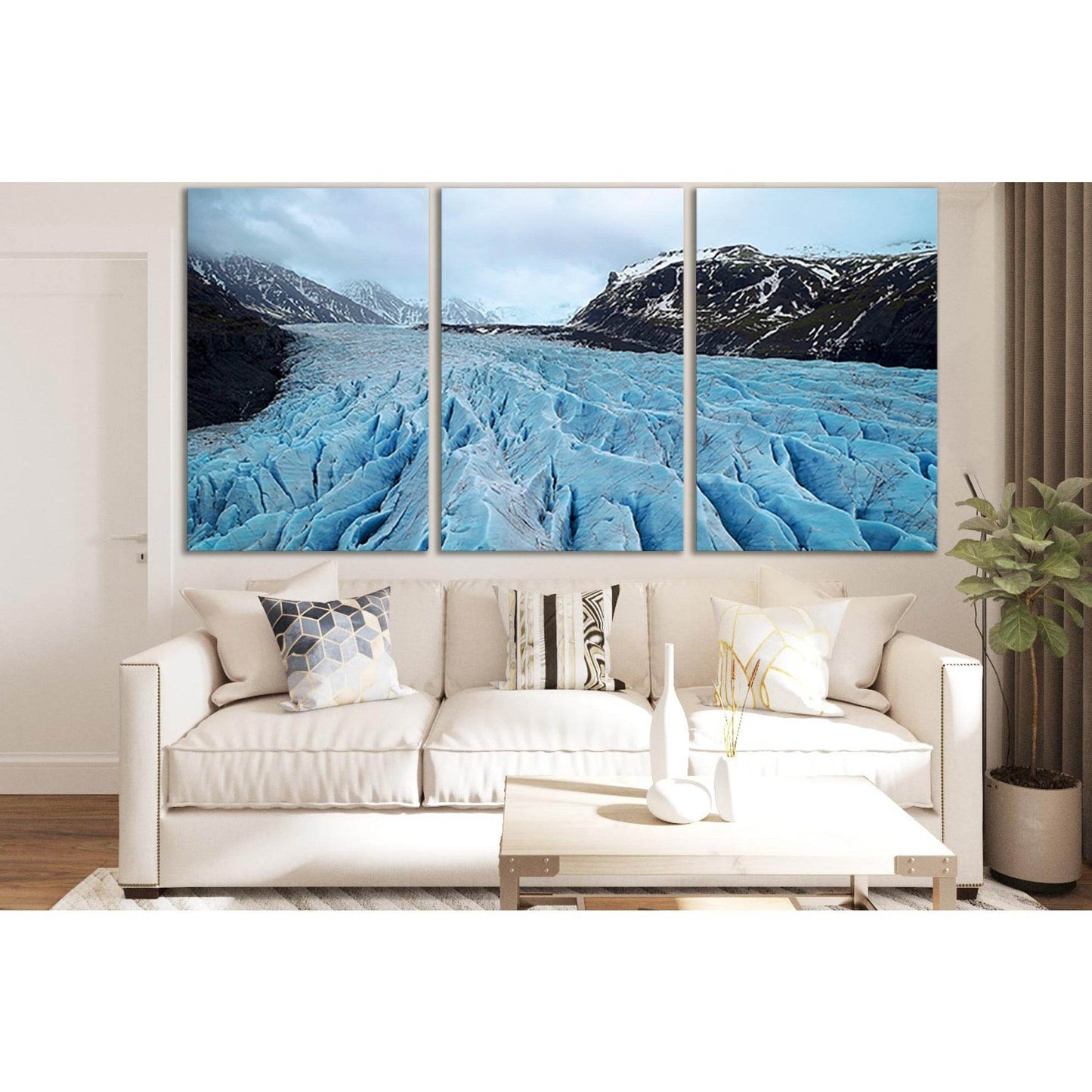 Skaftafell Glacier №SL1303 Ready to Hang Canvas Print - Zellart Canvas Prints 0new, ALL_Products, Glacials