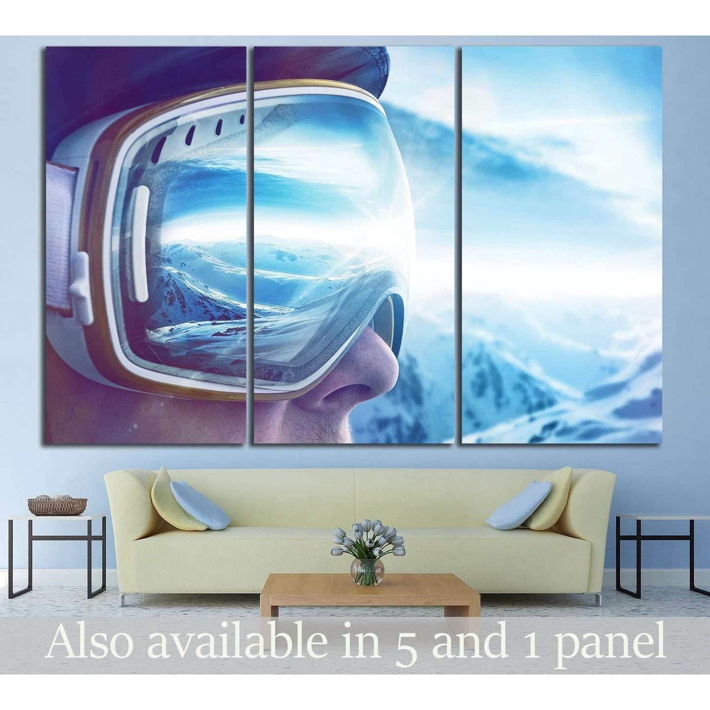 Skier №185 Ready to Hang Canvas Print - Zellart Canvas Prints ALL_Products, wd-185
