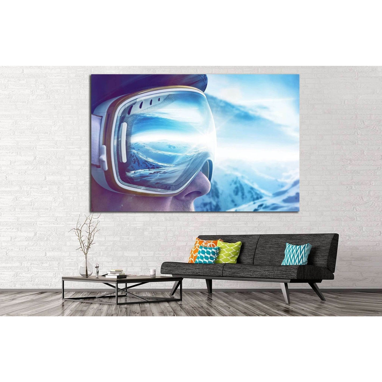Skier №185 Ready to Hang Canvas Print - Zellart Canvas Prints ALL_Products, wd-185