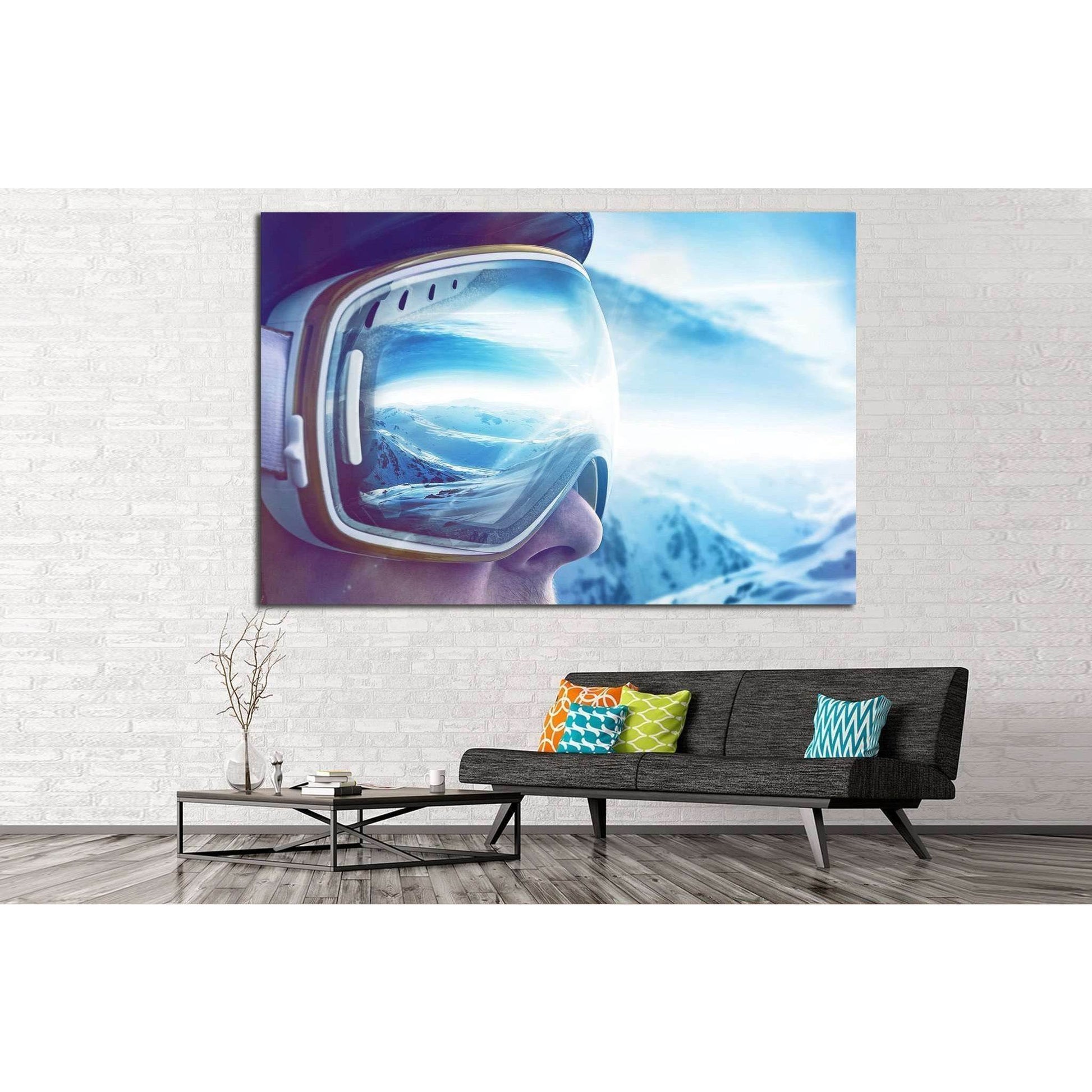 Skier №185 Ready to Hang Canvas Print - Zellart Canvas Prints ALL_Products, wd-185