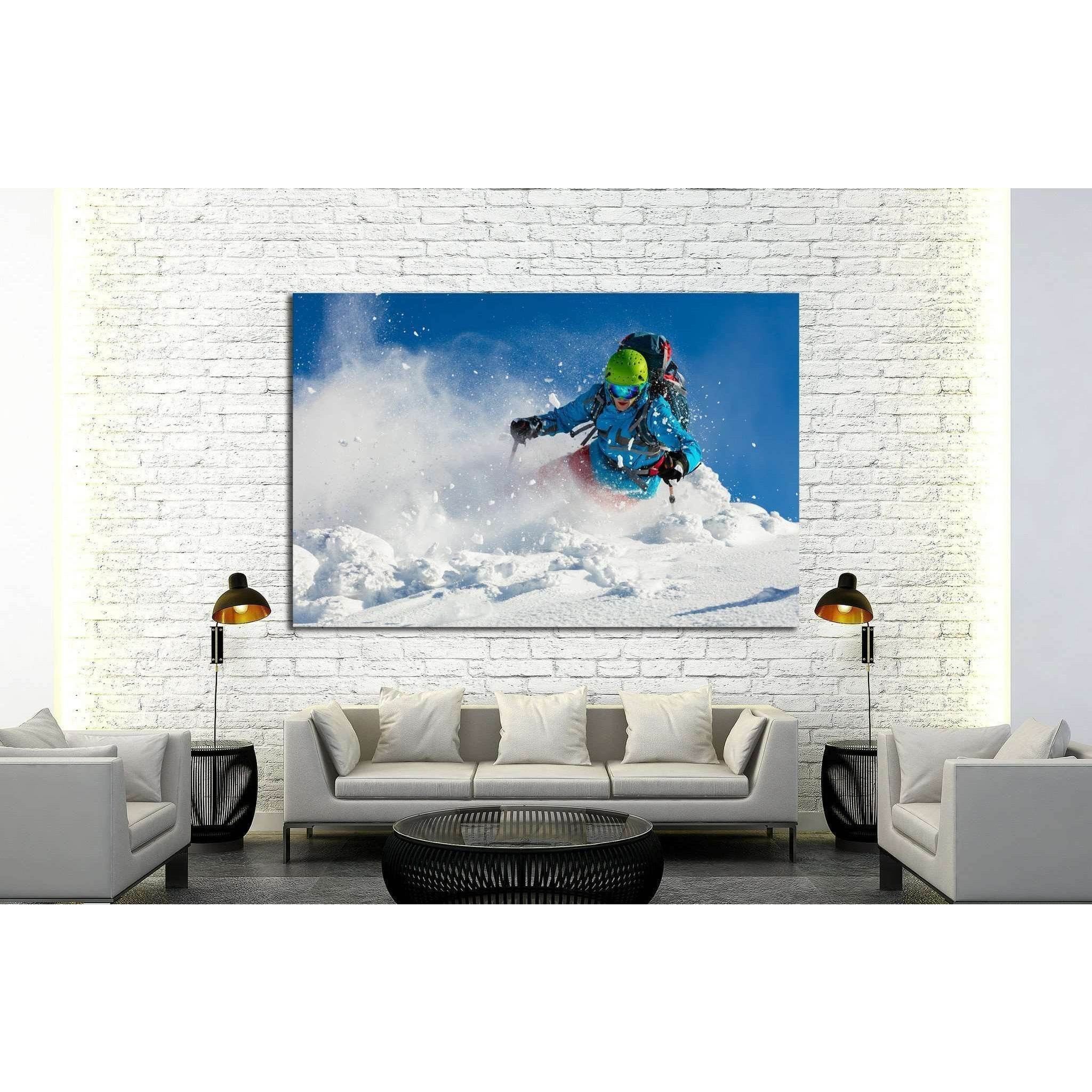 Skier №181 Ready to Hang Canvas Print