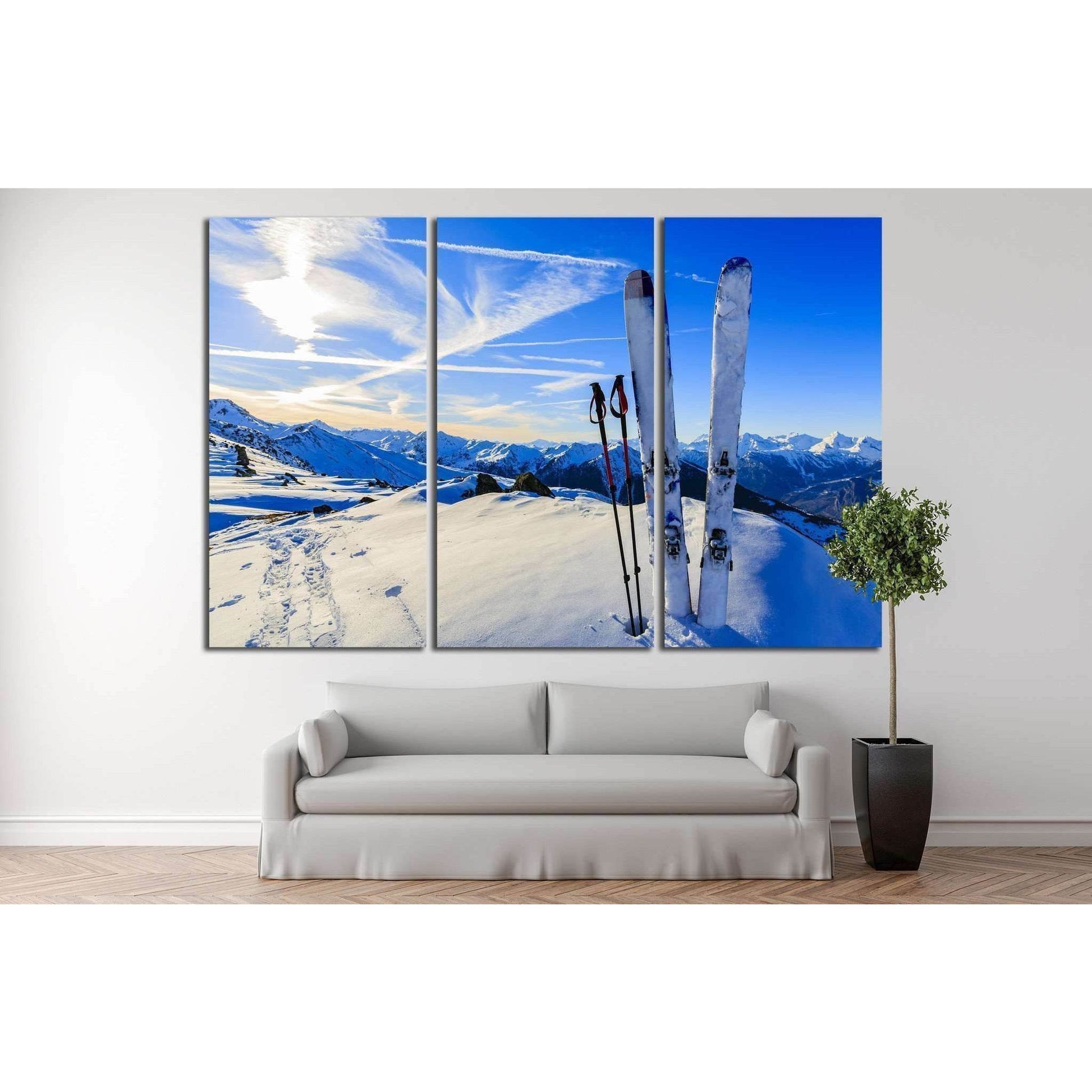 Skiing №184 Ready to Hang Canvas Print - Zellart Canvas Prints ALL_Products, wd-184