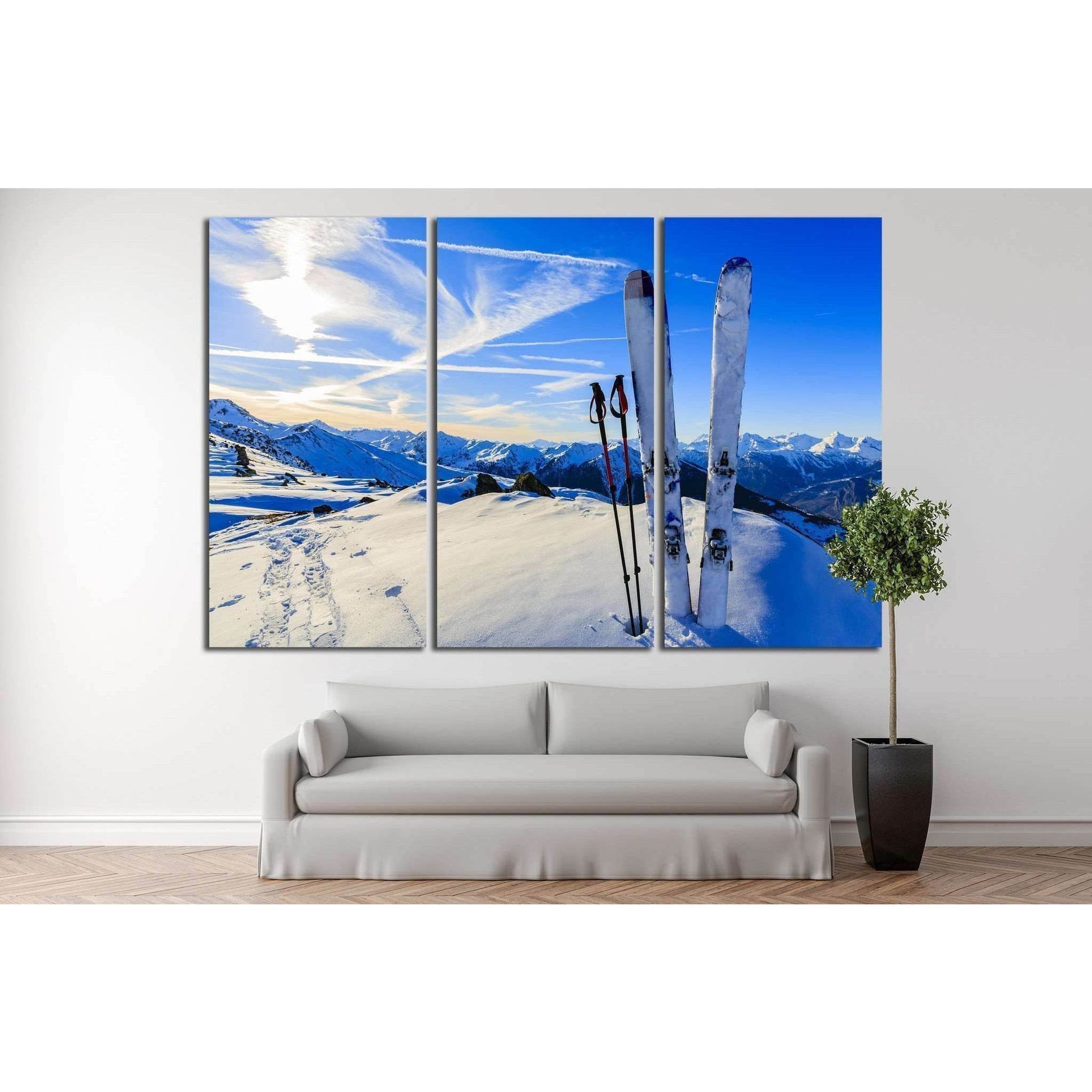 Skiing №184 Ready to Hang Canvas PrintCanvas art arrives ready to hang, with hanging accessories included and no additional framing required. Every canvas print is hand-crafted, made on-demand at our workshop and expertly stretched around 100% North Ameri