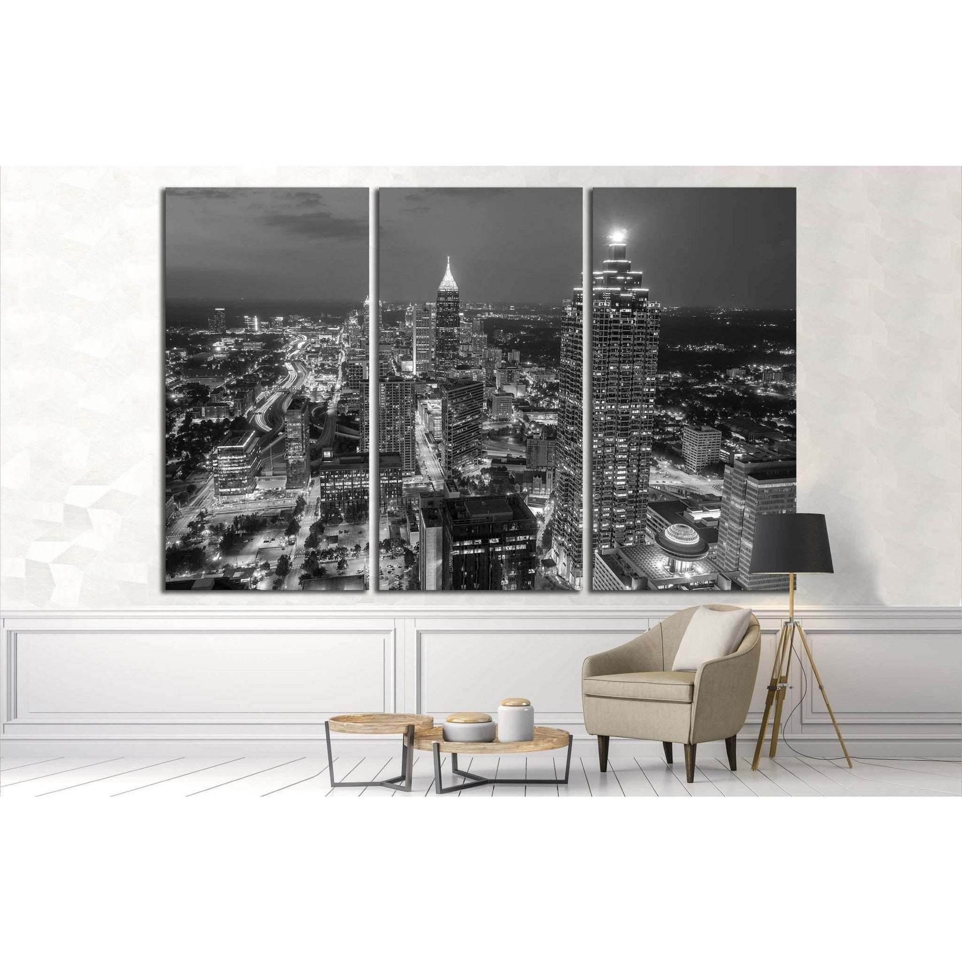 Skyline of downtown Atlanta, Georgia, USA №1685 Ready to Hang Canvas Print - Zellart Canvas Prints ALL_Products, s-1685