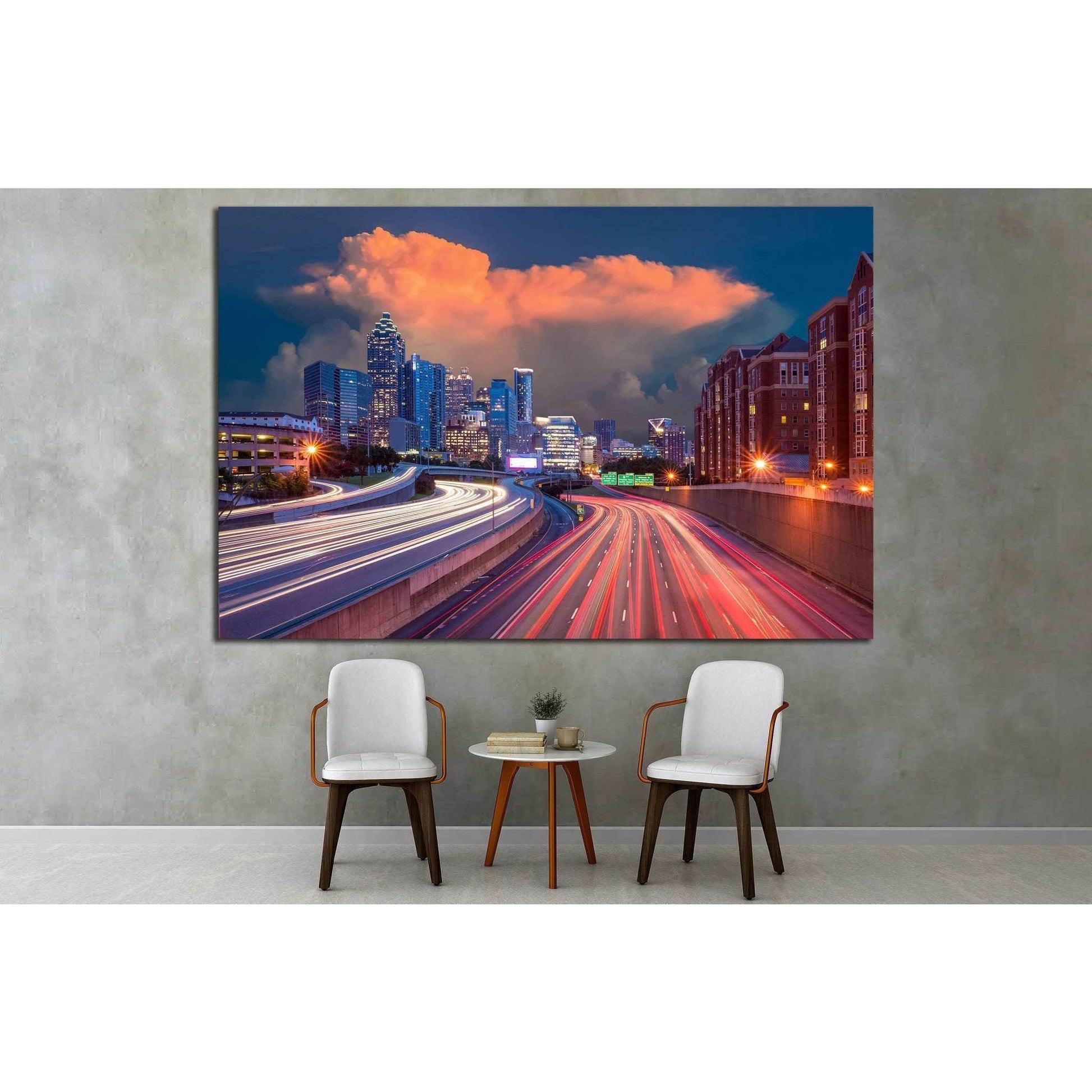 Skyline of Downtown Atlanta, Georgia USA №1530 Ready to Hang Canvas PrintCanvas art arrives ready to hang, with hanging accessories included and no additional framing required. Every canvas print is hand-crafted, made on-demand at our workshop and expertl